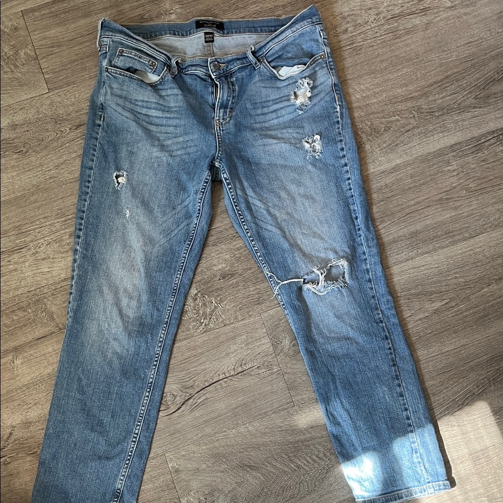 Banana Republic Light Blue Distressed Boyfriend Jeans